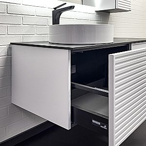 Тумба с раковиной Comforty Геленджик 120 белая матовая/раковина белая для ванной в интернет-магазине Sanbest