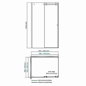 Душевой уголок WasserKRAFT Vils 56R22 100х90 стекло прозрачное/профиль серебро купить в интернет-магазине Sanbest