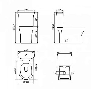 Унитаз Iddis Sena SEN2DSEi24 с бачком, с крышкой микролифт купить в интернет-магазине Sanbest