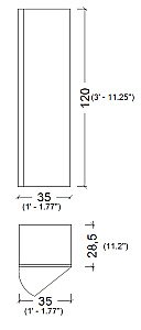 Пенал Armadi Art Vallessi 836-C glossy Кашемир глянец для ванной в интернет-магазине сантехники Sanbest