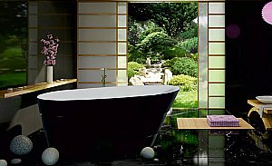 Ванна акриловая Lagard Auguste lgd-agst-ba 170х75 белая,черная купить в интернет-магазине Sanbest