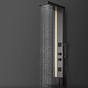 Душевая панель Black&White Gravity GR026 графит/золото купить в интернет-магазине сантехники Sanbest