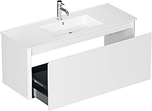 Тумба с раковиной и столешницей Allen Brau Gravity 120 1.370015.WM белая матовая для ванной в интернет-магазине Sanbest