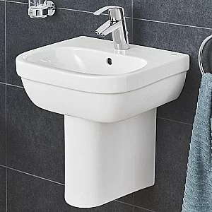 Раковина на полупьедестале Grohe Euro Ceramic альпин-белая купить в интернет-магазине Sanbest