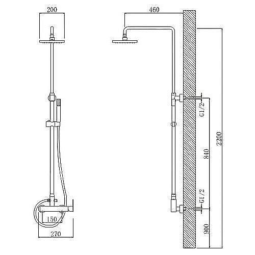 Душевая система Schein Prince 41715/8017013 купить в интернет-магазине сантехники Sanbest