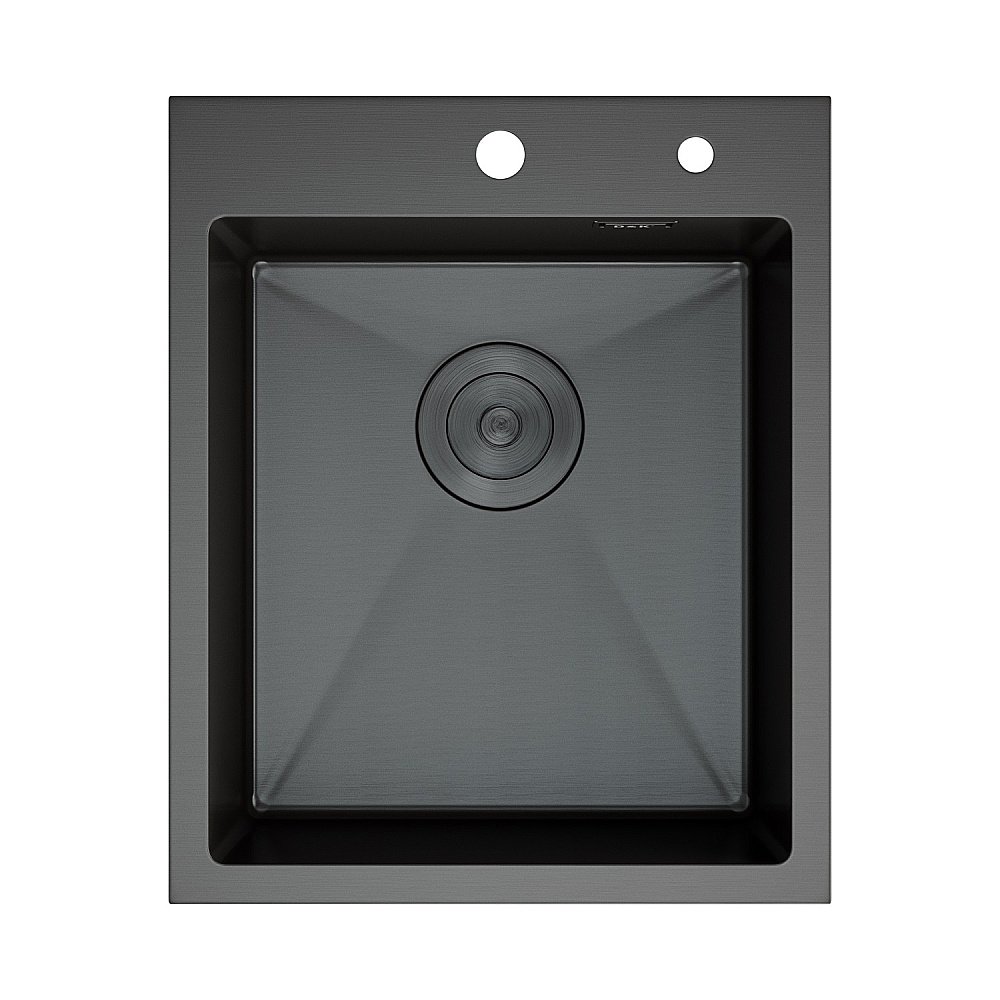 Кухонная мойка D&K 41х50 DKS415006 графит купить в интернет-магазине сантехники Sanbest