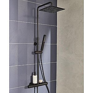 Душевая система Jacob Delafon METRO E26596-BL матовая черная купить в интернет-магазине сантехники Sanbest