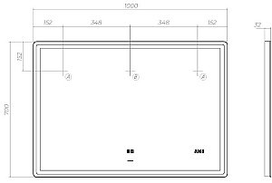 Зеркало VIGO Geometry Luxe z.GEO.100 в ванную от интернет-магазине сантехники Sanbest