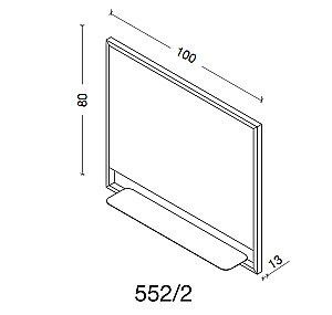 Зеркало Armadi Art Vallessi прямоугольное с полочкой антрацит 100 в ванную от интернет-магазине сантехники Sanbest