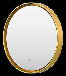 Зеркало с LED-подсветкой Misty PLUTO 60x60 золото в ванную от интернет-магазине сантехники Sanbest