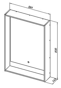 Зеркало Aquanet Милан 336393 60 дуб рошелье в ванную от интернет-магазине сантехники Sanbest