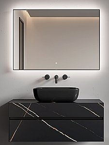 Зеркало Boheme 100 543-100-GM графит в ванную от интернет-магазине сантехники Sanbest