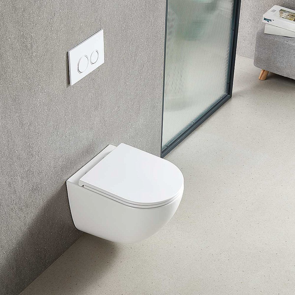 Унитаз Vincea Bien VT1-51T безободковый, смыв торнадо, с крышкой микролифт, белый купить в интернет-магазине Sanbest