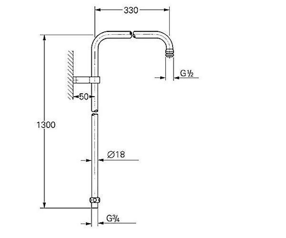 Душевая штанга Relexa 27320000 купить в интернет-магазине сантехники Sanbest
