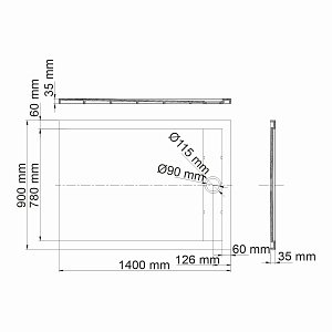 Душевой поддон WasserKRAFT Mindel 85T36 купить в интернет-магазине Sanbest