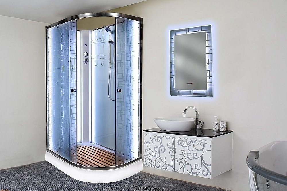 Душевая кабина DTO ЕМ1512 N LED 120х80 купить в интернет-магазине Sanbest