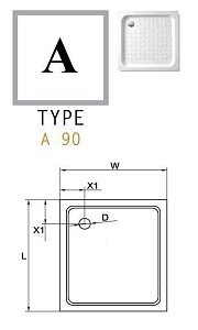 Душевой поддон Cezares TRAY-A-A-15-W 95х95 купить в интернет-магазине Sanbest