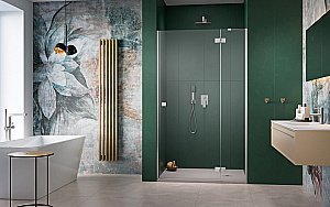 Душевая дверь Radaway Essenza 8 Brushed Nickel DWJ 100 R стекло прозрачное/профиль брашированный никель купить в интернет-магазине Sanbest