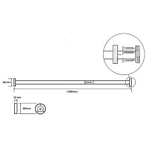 Карниз для ванны Bemeta 100 101120081 хром купить в интернет-магазине сантехники Sanbest