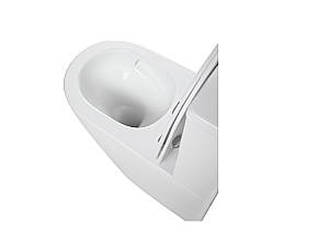 Унитаз напольный River ONTARIO 640 WT 10000013711 белый, безободковый, с бачком, с крышкой микролифт, слив торнадо купить в интернет-магазине Sanbest