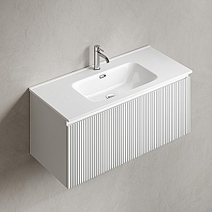Тумба с раковиной Sancos Snob R 1.0 SNR1.0100W/CN7003 Bianco для ванной в интернет-магазине Sanbest