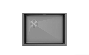Кухонная мойка Paulmark Next-Skew 58 PM885844-L-GM вороненая сталь купить в интернет-магазине сантехники Sanbest