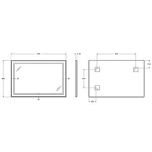Зеркало BelBagno Kraft SPC-KRAFT-1200-800-SENS-NERO черный в ванную от интернет-магазине сантехники Sanbest
