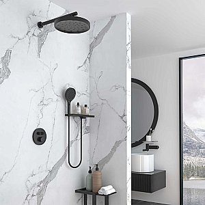 Душевая система Vincea Inspire VSFW-3I22MT2RMB черная матовая купить в интернет-магазине сантехники Sanbest