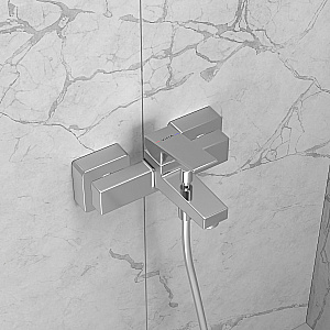 Смеситель для ванны VitrA Minimax Square A43520EXP хром купить в интернет-магазине сантехники Sanbest