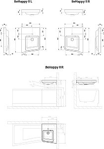 Раковина угловая Ravak BE HAPPY II 50 белая купить в интернет-магазине Sanbest