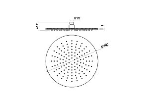 Верхний душ Aquatek AQ2079MB 300 черный матовый купить в интернет-магазине сантехники Sanbest