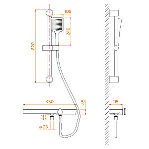 Смеситель для душа RGW Shower Panels SP-41Gr купить в интернет-магазине сантехники Sanbest