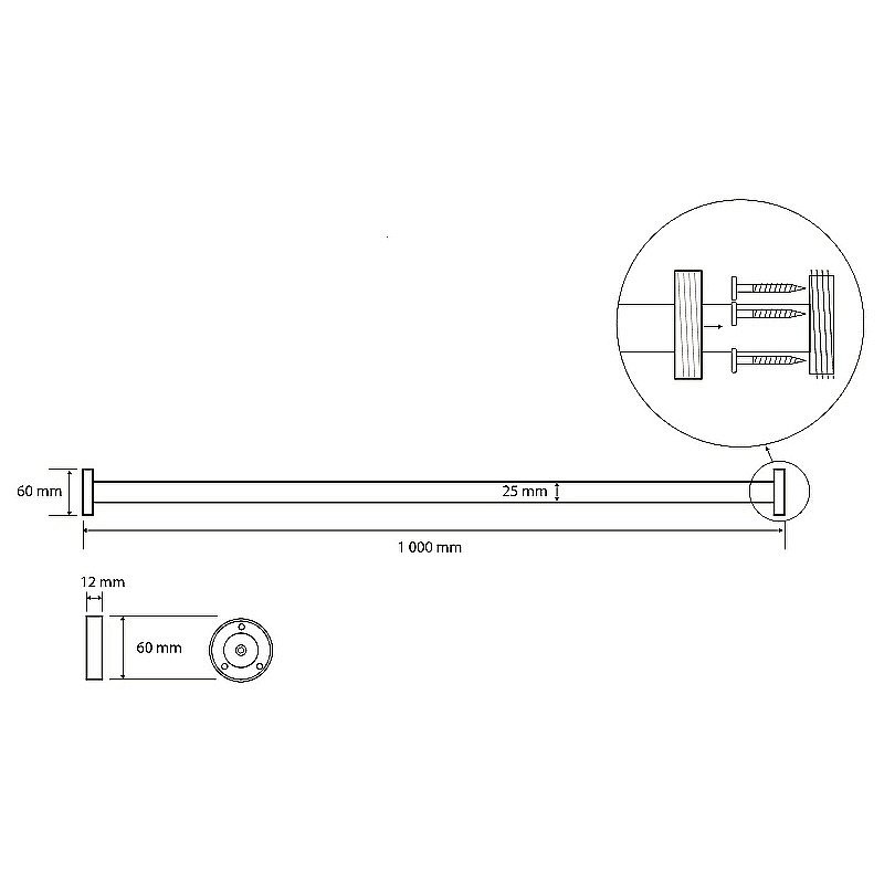 Карниз для ванны Bemeta 100 101120081 хром купить в интернет-магазине сантехники Sanbest