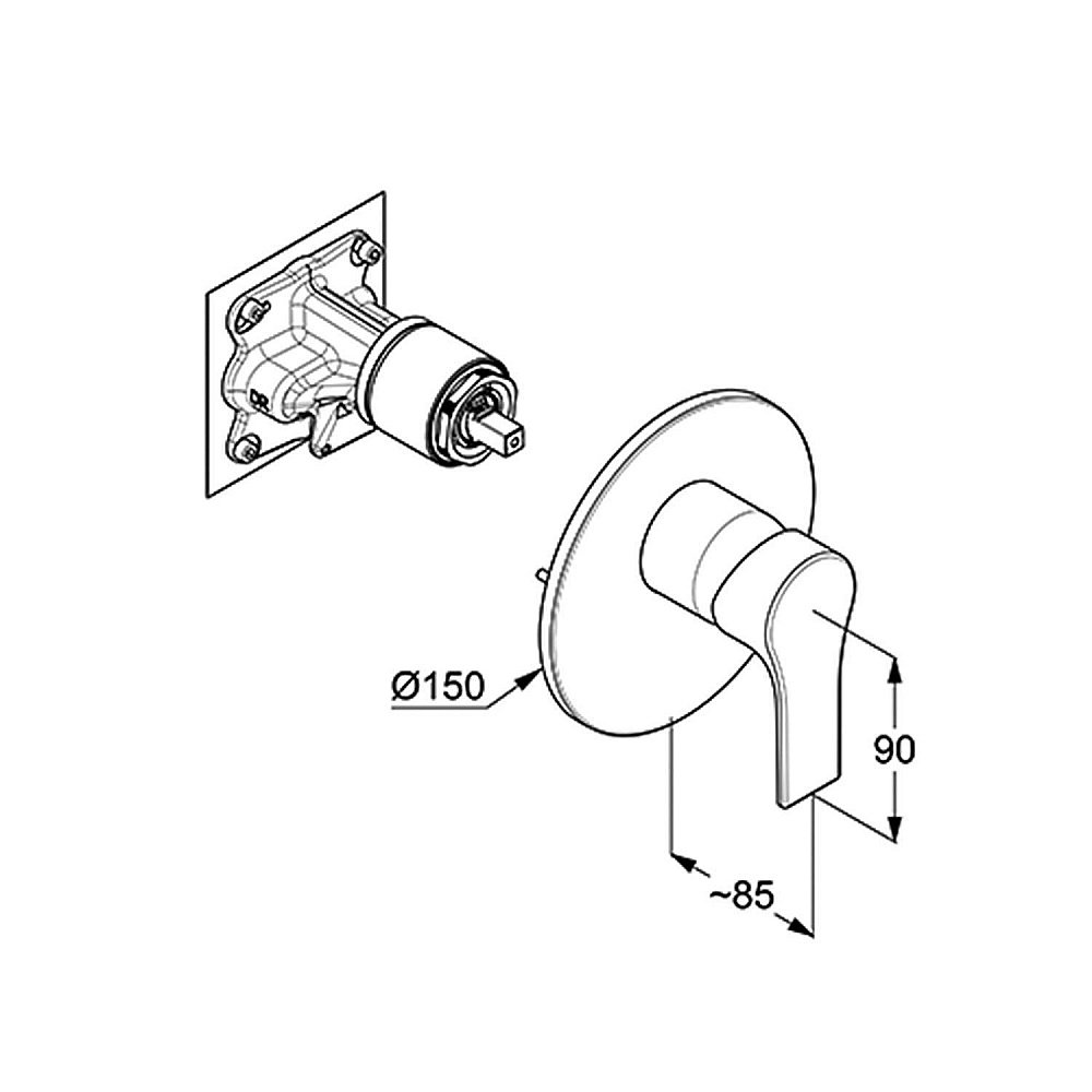 Смеситель для душа Kludi Zenta SL 487553965 черный матовый купить в интернет-магазине сантехники Sanbest