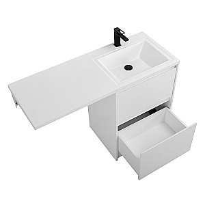 Тумба с раковиной BelBagno KRAFT-LVD 580/1200 Bianco Opaco для ванной в интернет-магазине Sanbest