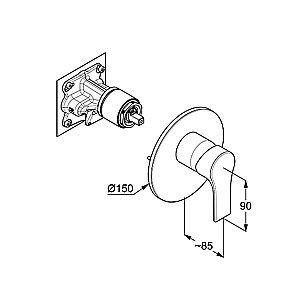 Смеситель для душа Kludi Zenta SL 487553965 черный матовый купить в интернет-магазине сантехники Sanbest