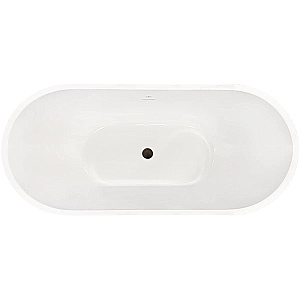 Акриловая ванна Royal Bath Wave RB610102 180х80 Белая/Фурнитура Черная матовая купить в интернет-магазине Sanbest