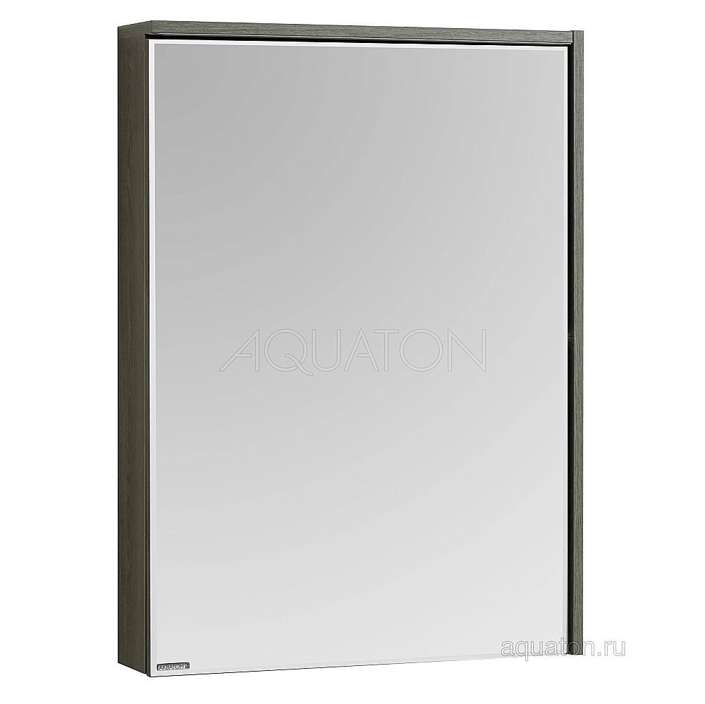 Зеркальный шкаф Акватон Стоун 60 темное дерево купить в интернет-магазине сантехники Sanbest