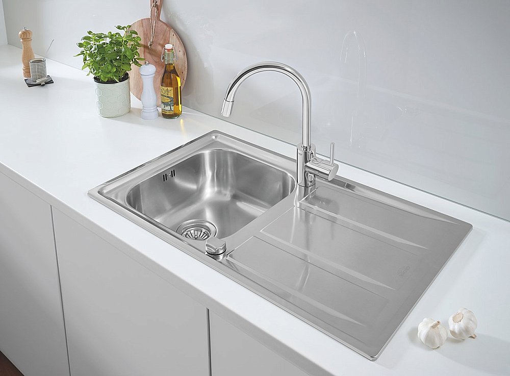 Кухонная мойка Grohe K400 31570SD0 нержавеющая сталь купить в интернет-магазине сантехники Sanbest