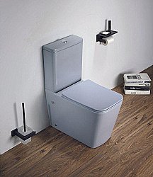 Унитаз напольный CeramaLux 2170AXMHL голубой матовый, безободковый, с бачком, с крышкой микролифт купить в интернет-магазине Sanbest