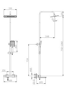 Душевая система Rush ST4235-60 хром купить в интернет-магазине сантехники Sanbest
