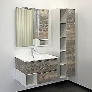 Тумба с раковиной Comforty Турин 75М дуб бежевый для ванной в интернет-магазине Sanbest