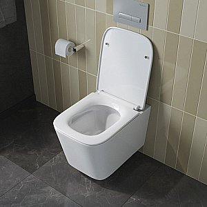 Унитаз подвесной BelBagno DUE-TOR BB5171CH-TOR/SC белый, с крышкой микролифт, безободковый, слив-торнадо купить в интернет-магазине Sanbest