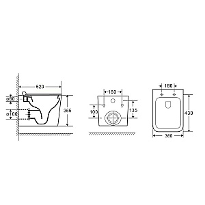 Унитаз подвесной Azario Boca AZ-2002-MB черный матовый, безободковый, с крышкой микролифт купить в интернет-магазине Sanbest