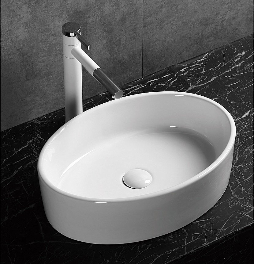 Раковина накладная CeruttiSpa 50 CR7016 белая купить в интернет-магазине Sanbest