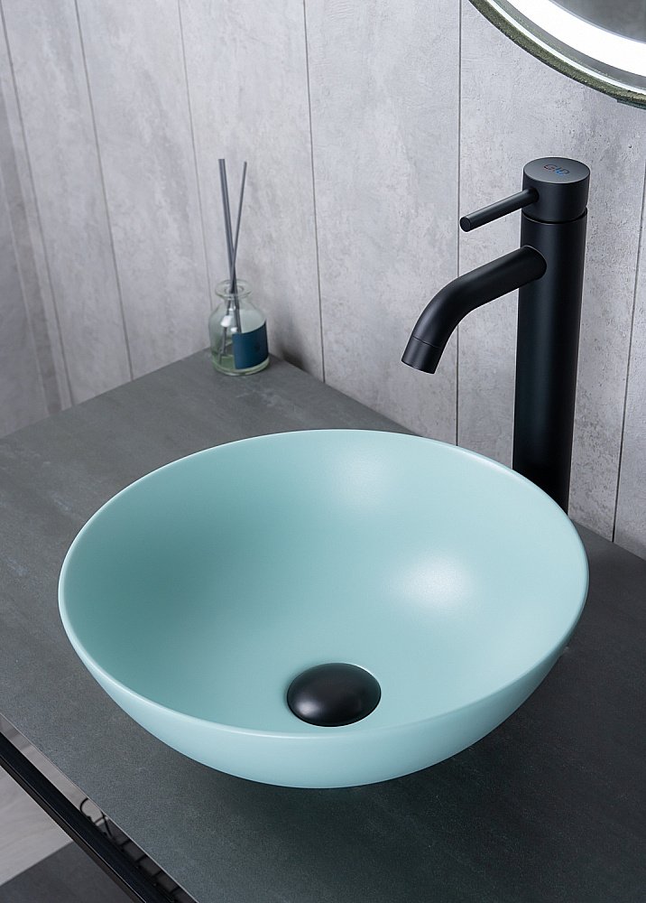 Раковина накладная Gid 9081tifm тиффани матовый купить в интернет-магазине Sanbest