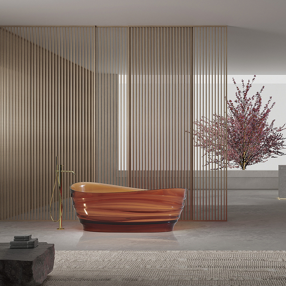 Ванна прозрачная Abber Kristall 150х75 AT9709Opal коричневая купить в интернет-магазине Sanbest