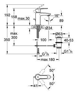 Смеситель для раковины Grohe Eurostyle Cosmopolitan 23037 002 купить в интернет-магазине сантехники Sanbest