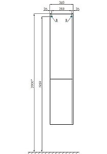 Пенал Акватон Беверли белый для ванной в интернет-магазине сантехники Sanbest