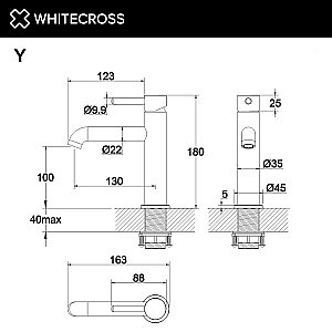 Смеситель для раковины WhiteCross Y Y1211CR хром купить в интернет-магазине сантехники Sanbest